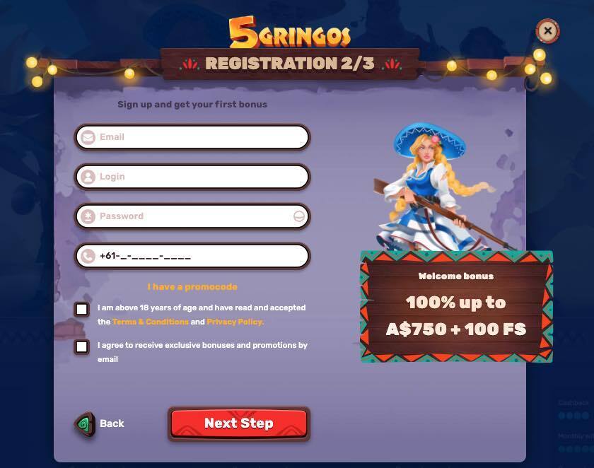 5Gringos Registration