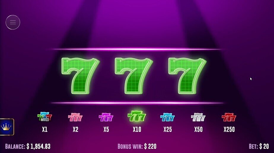 777 Deluxe Pokies Bonus Game