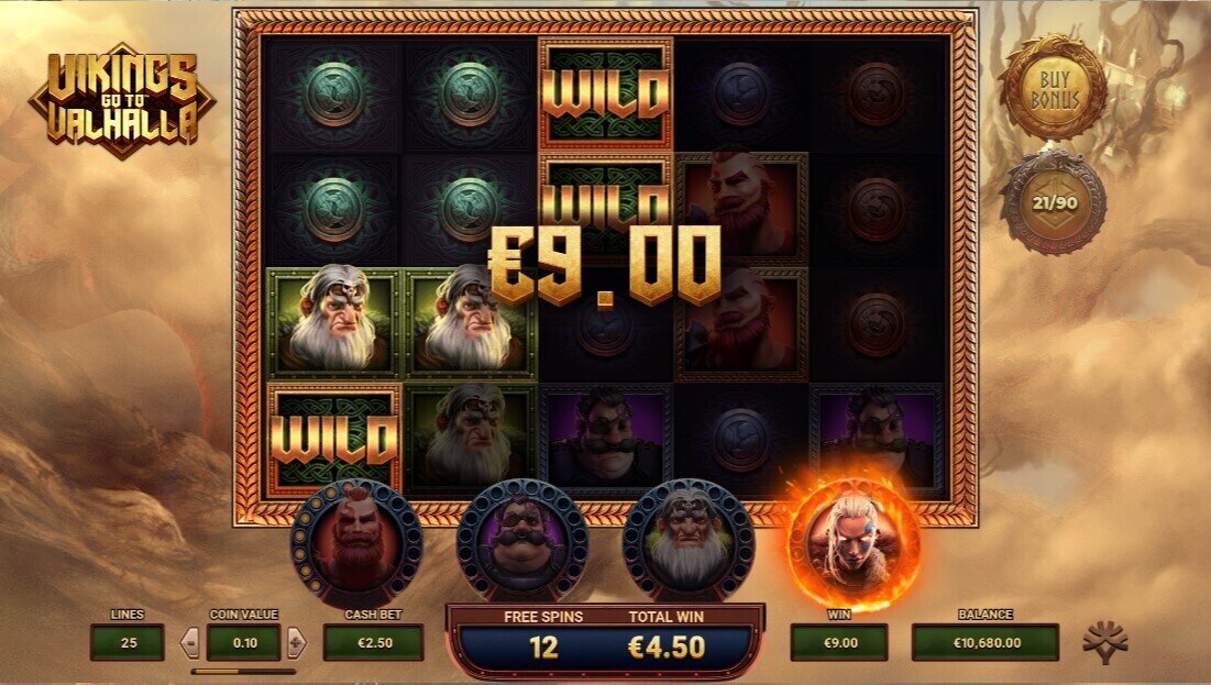 Vikings Go to Vahalla Free Spins Winnings